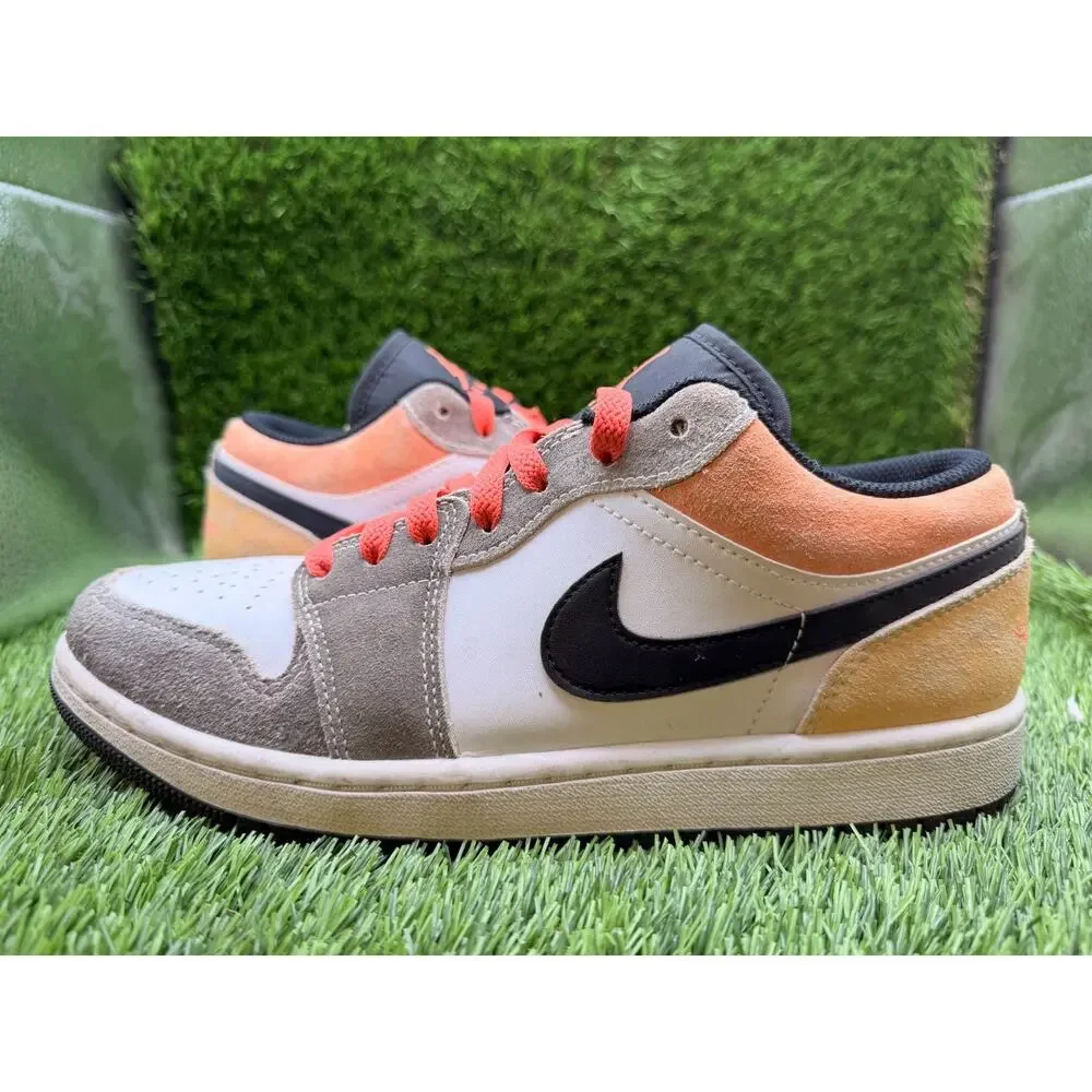 Nike Air Jordan 1 DX4334-008 Athletic Sneaker Mens 8 White Suede Walking Running